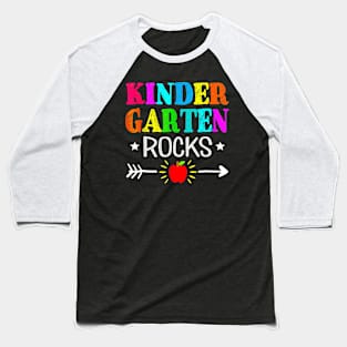 Vintage Kindergarten Rocks Teacher Student Back To School Baseball T-Shirt